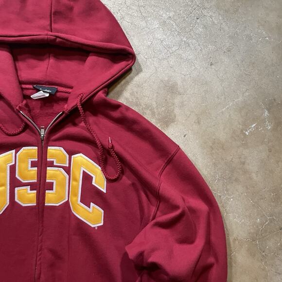 Vintage USC Trojans Russell Apparel Y2K Hoodie Adult Size L Embroidered - Picture 3 of 7